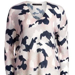 360 Cashmere camo v neck sweater